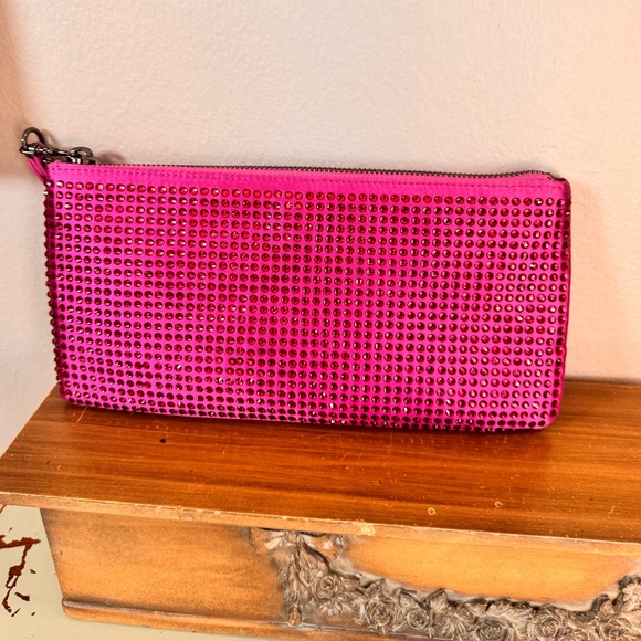 Rebecca Minkoff Large Crystal Pouch with Wristlet Strap - Picture 6 of 8